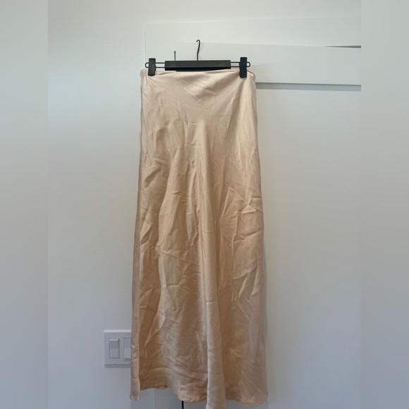 Hello Molly Dresses & Skirts - Hello Molly Cream Satin Maxi Skirt
